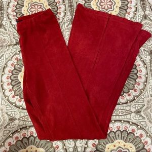 SOLD Crimson Velvet Bell Bottoms